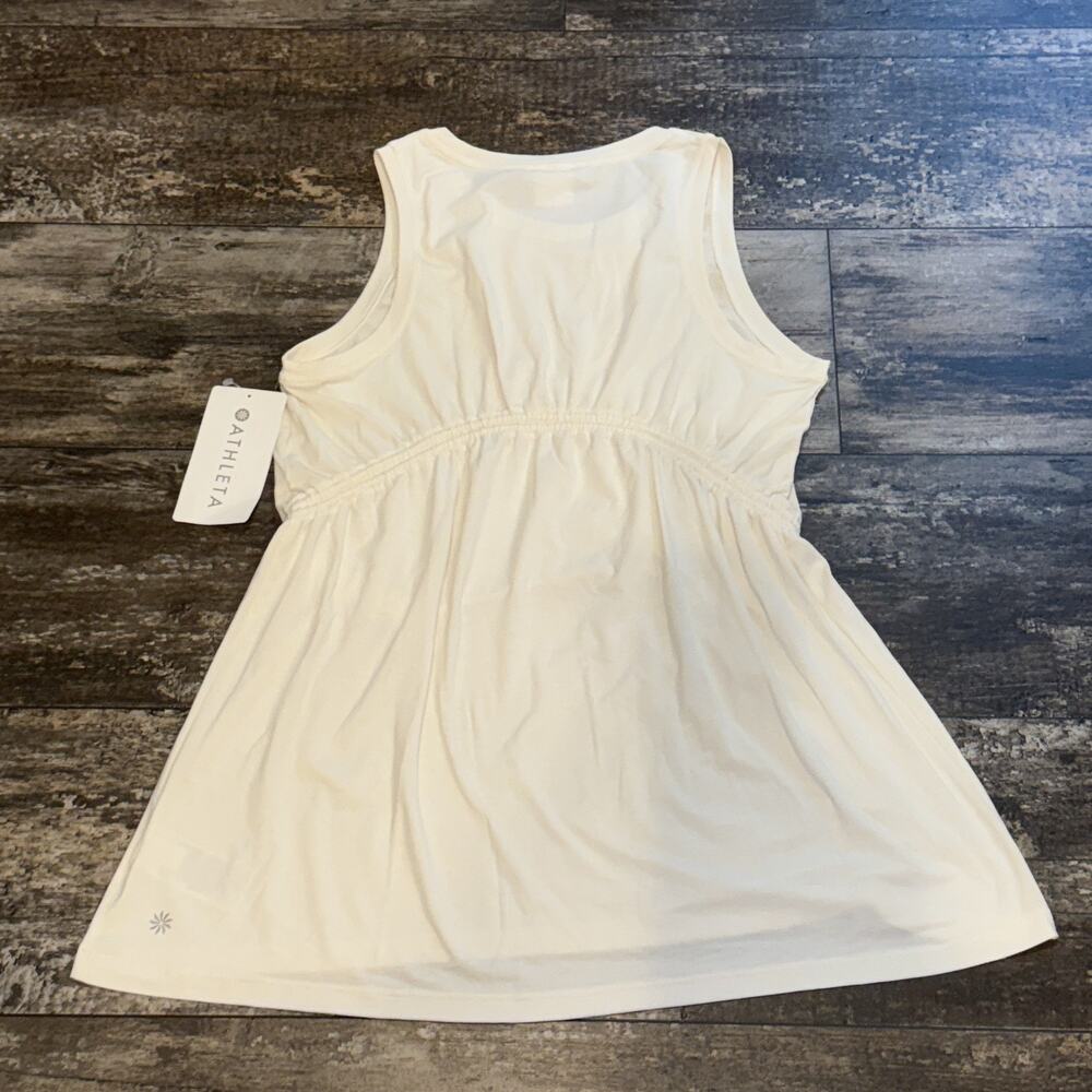 Athleta Air Out Cinch‎ Tank Camisole Womens Medium White Sleeveless Athletic NWT - Picture 13 of 14